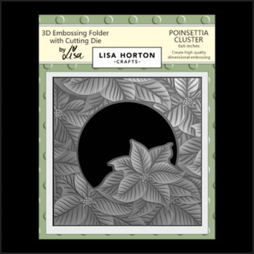 poinsettia cluster  embossing folder & die  - by lisa horton LHCEFDIE002